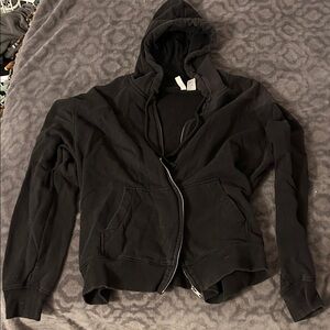 H&M Black Zip Hoodie with DIVIDED Tag
